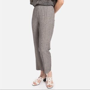 90s vintage elastic waistband houndstooth pants